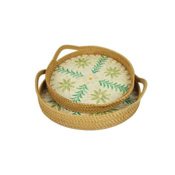 4.Rattan shell tray 700511