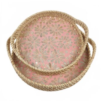 5.Rattan shell tray 700517