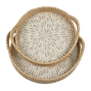 6.Rattan shell tray 700512