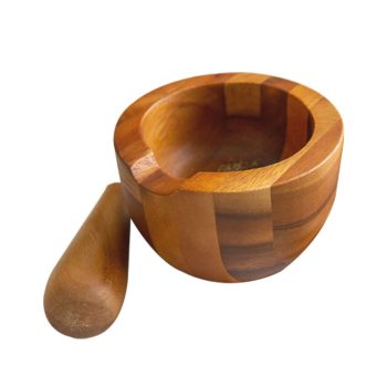 acacia wood Mortar & Pestle 120101