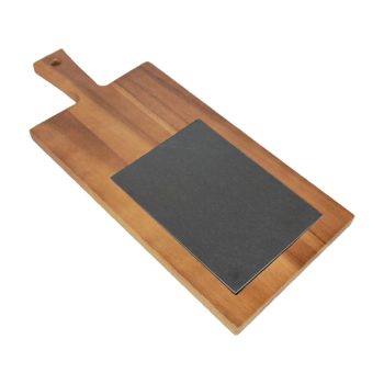 acacia wood Rectangle cutting board with slate 120116.