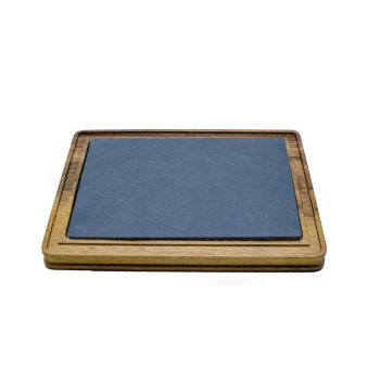 acacia wood rectangle Slate Platter 120121