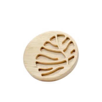 rubber wood Leaf Coaster 320010