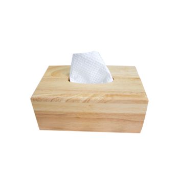 rubber wood tissue box 320011